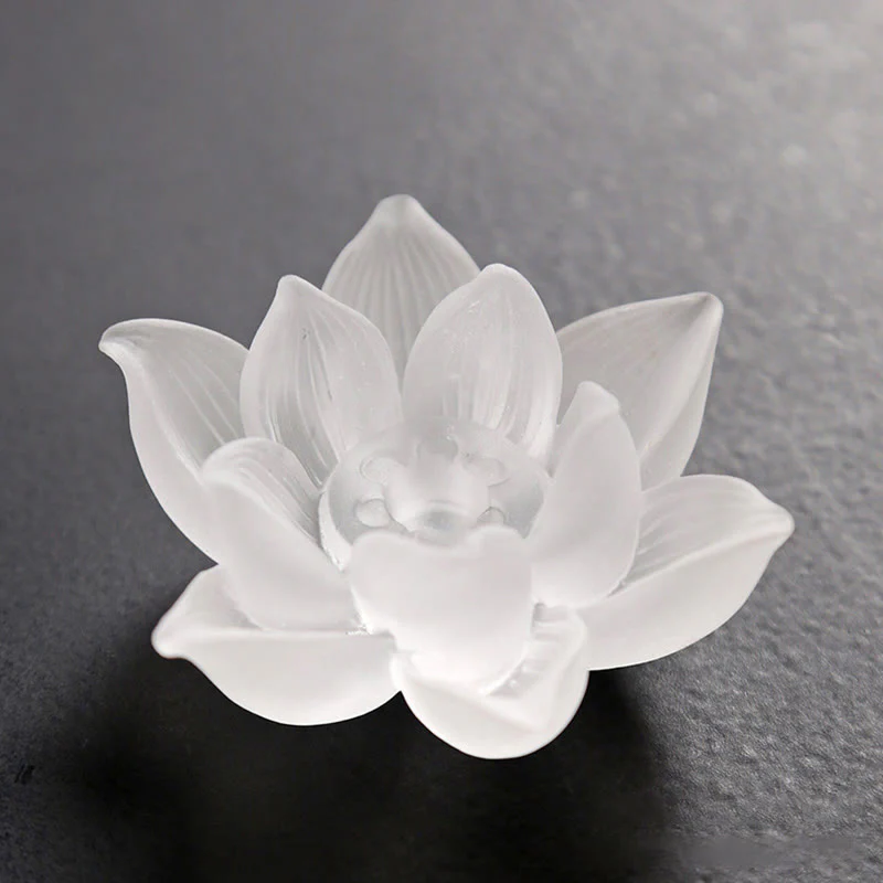 Buddha Stones Mini Lotus Liuli Cristallo Guarigione Meditazione Bastoncino Bruciatore di Incenso - Image 4