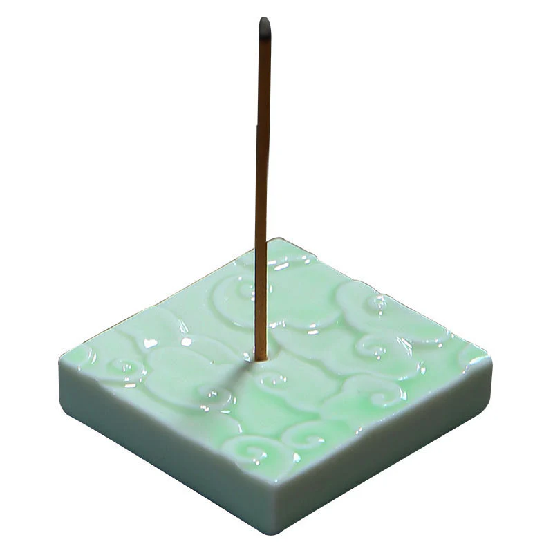 Buddha Stones Mini Nuvole di Buon Auspicio Design Bastoncino di Guarigione Ceramica Piccolo Bruciatore di Incenso Decorazione - Image 7