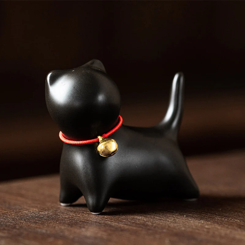 Buddha Stones Mini Piccolo Carino Gatto Tè Animale Domestico Ceramica Casa Scrivania Figurina Decorazione - Image 12