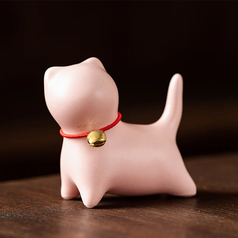 Buddha Stones Mini Piccolo Carino Gatto Tè Animale Domestico Ceramica Casa Scrivania Figurina Decorazione - Image 9