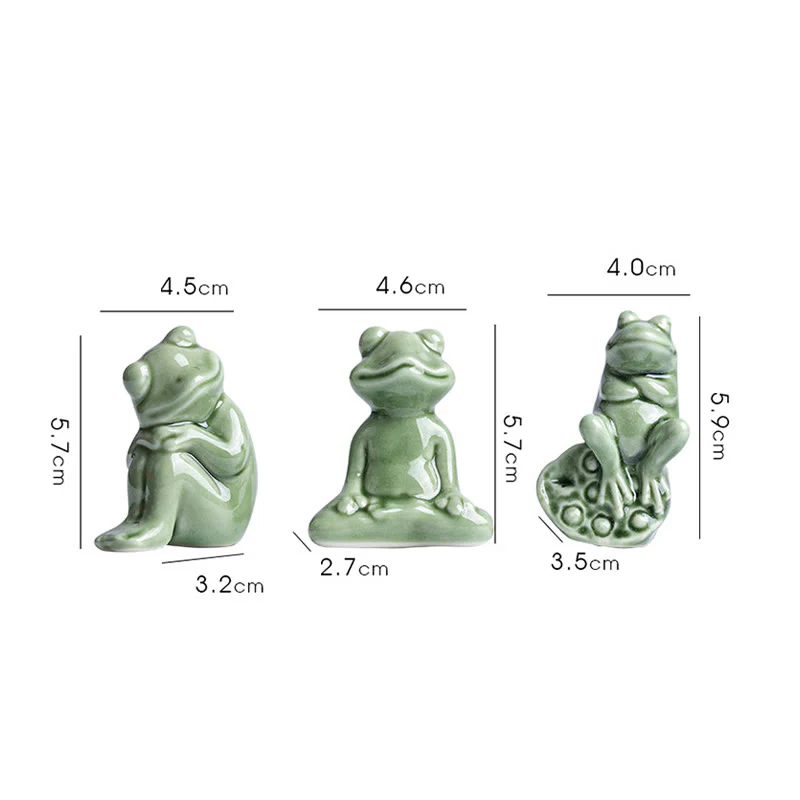 Buddha Stones Mini Piccolo Meditazione Loto Riposo Rana Ceramica Ricchezza Fortuna Casa Tè Animale Domestico Figurina Decorazione - Image 20