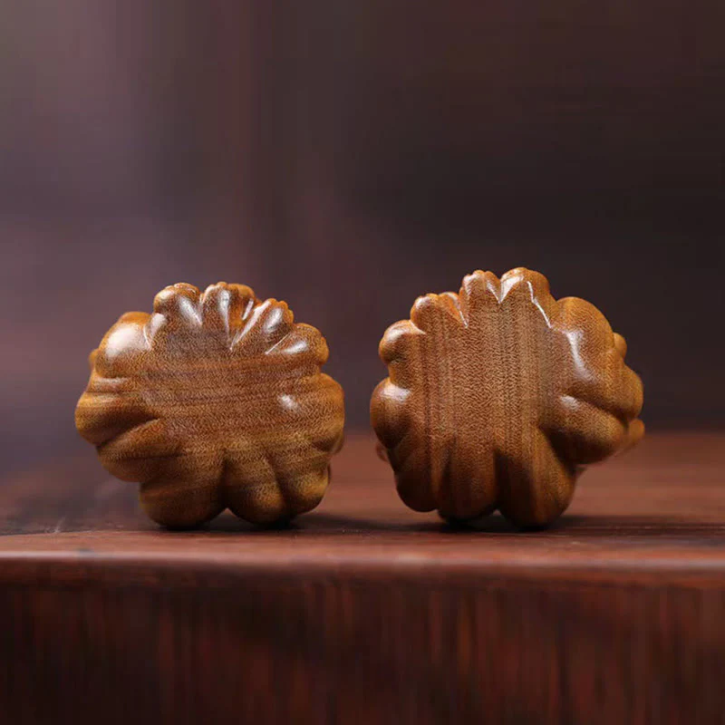 Buddha Stones Mini Volpe a nove code Avorio Frutto Sandalo Sandalo verde Decorazione di benedizione - Image 15
