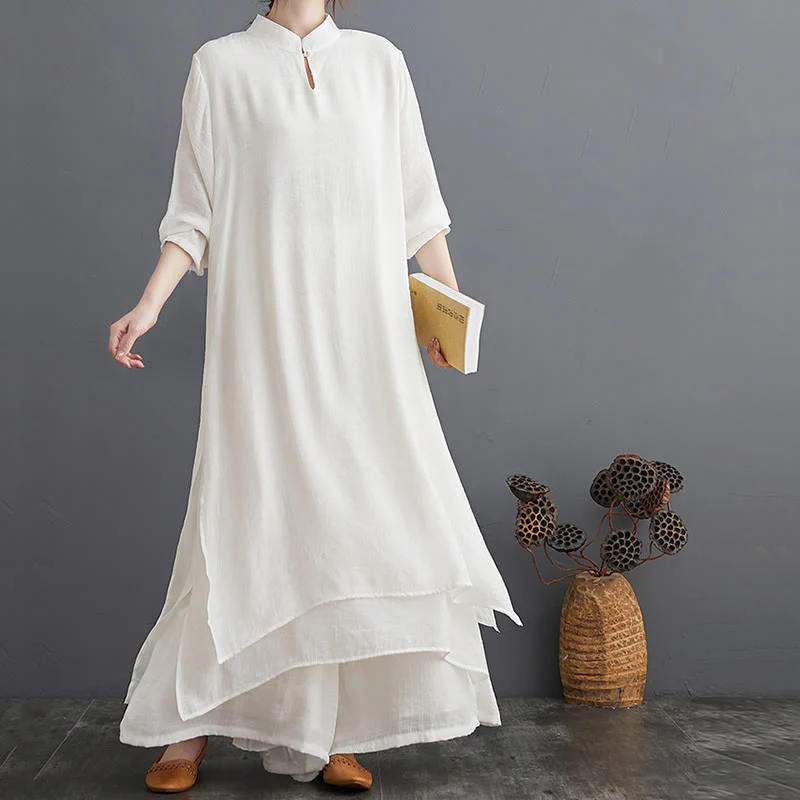 Buddha Stones Modello semplice Meditazione Preghiera Spirituale Zen Pratica Yoga Abbigliamento Donna Set - Image 22