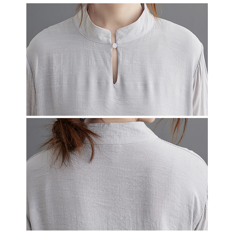 Buddha Stones Modello semplice Meditazione Preghiera Spirituale Zen Pratica Yoga Abbigliamento Donna Set - Image 4