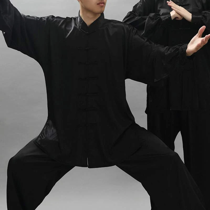 Buddha Stones Modello semplice Meditazione Preghiera Spirituale Zen Tai Chi Qigong Pratica Set di abbigliamento unisex - Image 32