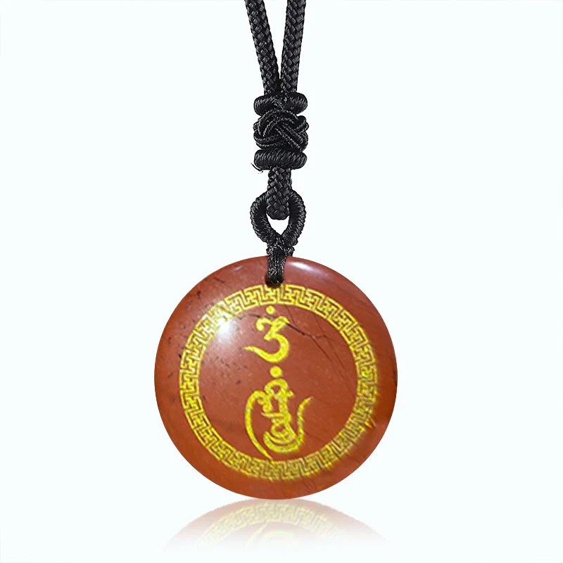 Buddha Stones Modello Svastica Vajra Protezione Mantra Naturale Vari Cristallo Ossidiana Nera Collana Pendente Purificazione - Image 11