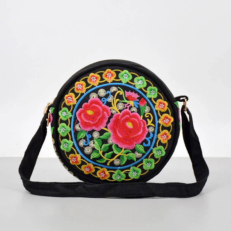 Buddha Stones Money Tree Galsang Inula Flower Peonia Rosa Pavone Ricamo bifacciale Tela Borsa per la spesa Borsa a tracolla - Image 18