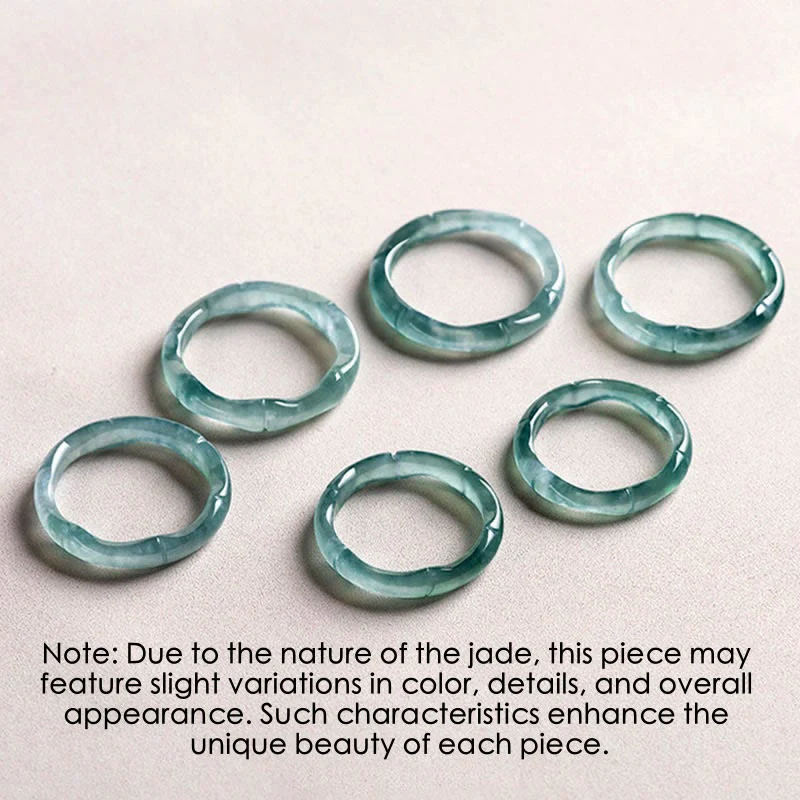Buddha Stones Natural Jade Bamboo Prosperity Abbondanza - Image 10