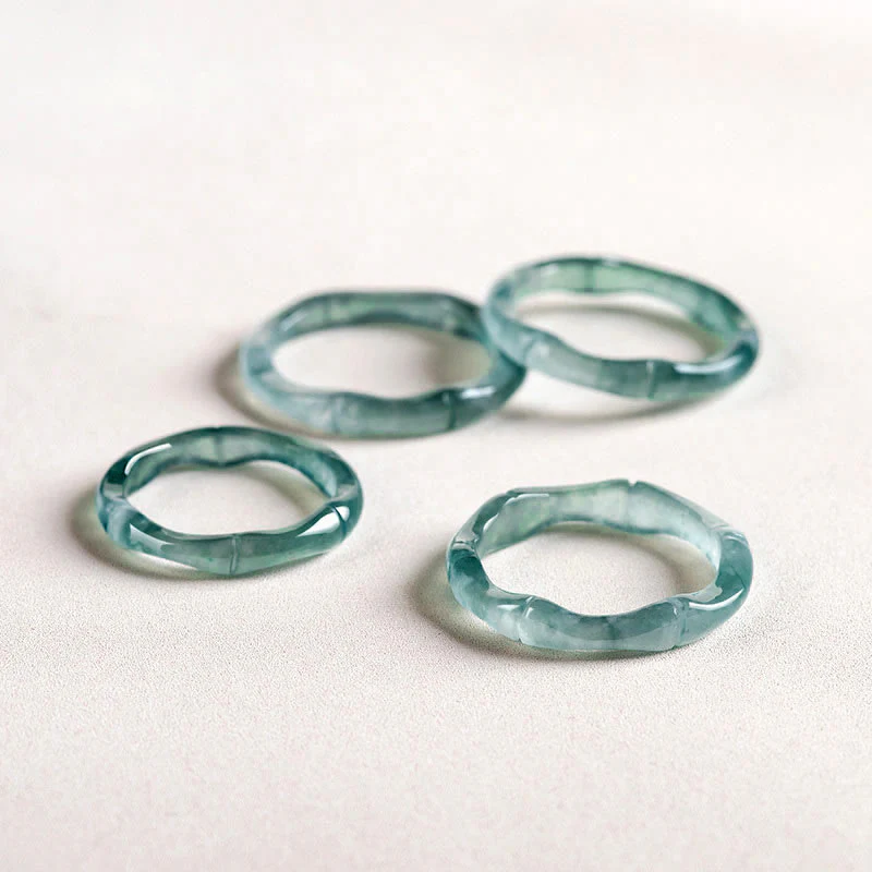 Buddha Stones Natural Jade Bamboo Prosperity Abbondanza - Image 14