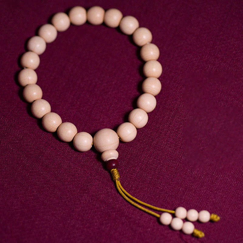 Buddha Stones Naturale Abelia Biflora Legno Benedizione Polso Mala - Image 5