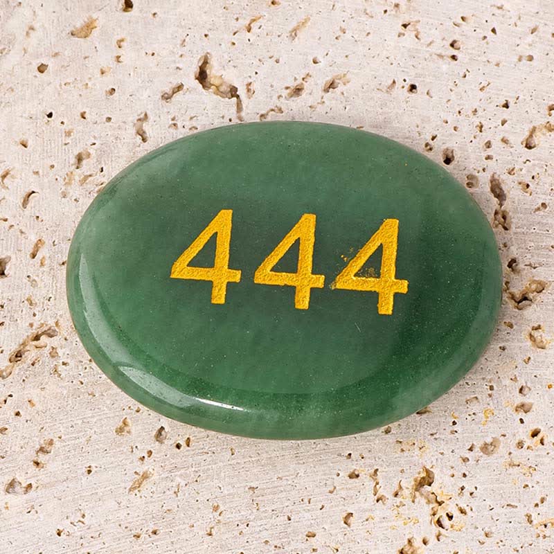 Buddha Stones Numeri angelici Cristallo bianco Diaspro rosso Cristallo rosa Avventurina verde Pietra da palma per meditazione - Image 15