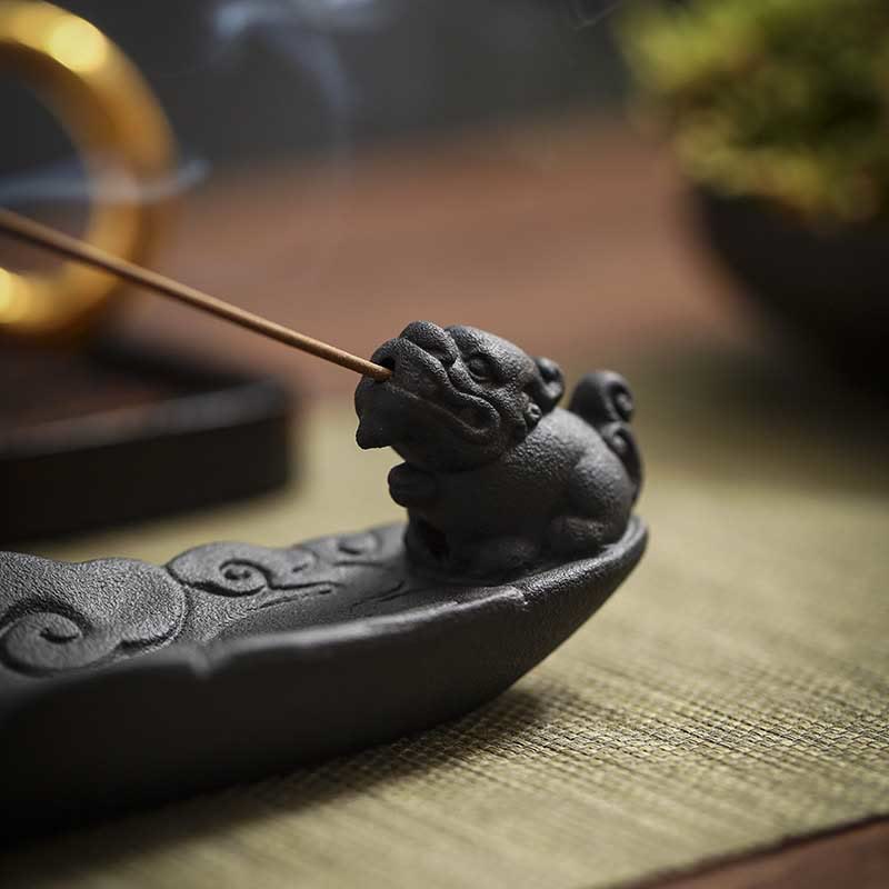 Buddha Stones, nuvole di buon auspicio, bruciatore di incenso in ceramica curativo Pixiu, decorazione - Image 15