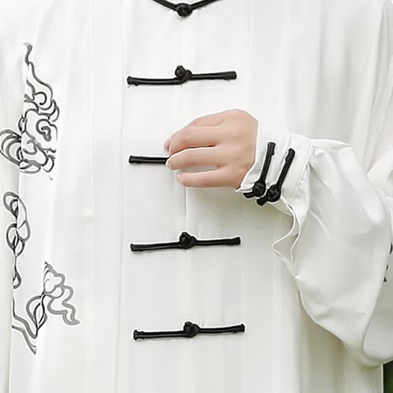 Buddha Stones Nuvole di buon auspicio Gradiente Meditazione Preghiera Spirituale Zen Tai Chi Qigong Pratica Set di abbigliamento da donna - Image 13