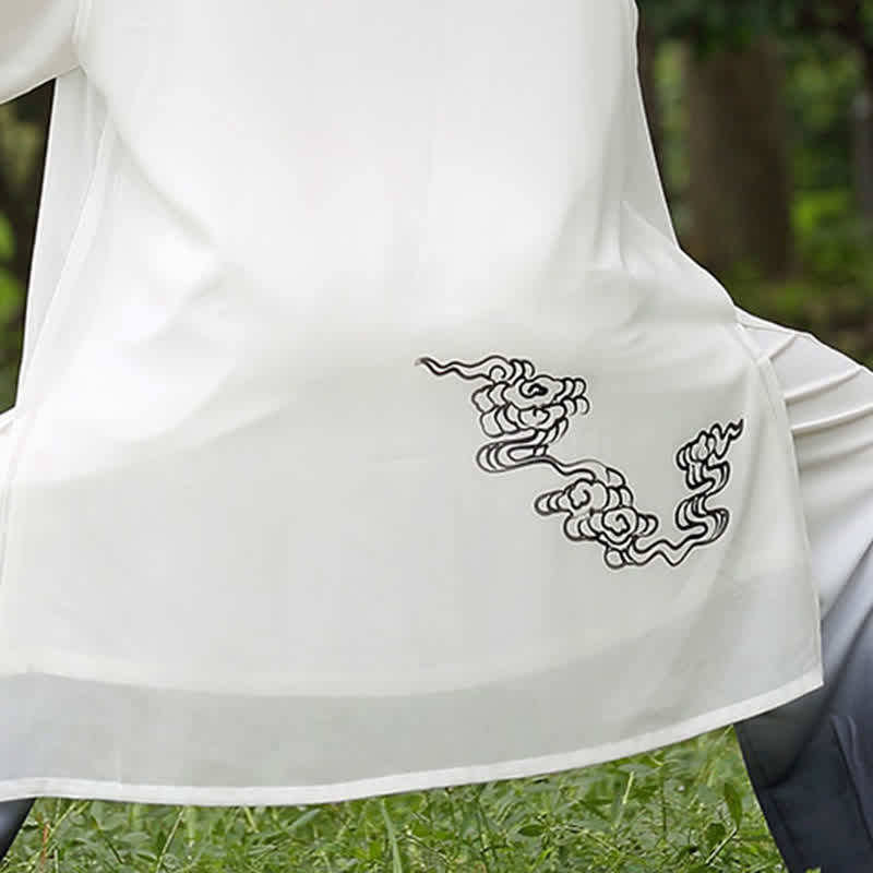 Buddha Stones Nuvole di buon auspicio Gradiente Meditazione Preghiera Spirituale Zen Tai Chi Qigong Pratica Set di abbigliamento da donna - Image 15