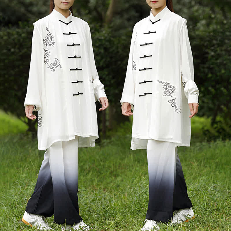 Buddha Stones Nuvole di buon auspicio Gradiente Meditazione Preghiera Spirituale Zen Tai Chi Qigong Pratica Set di abbigliamento da donna - Image 9