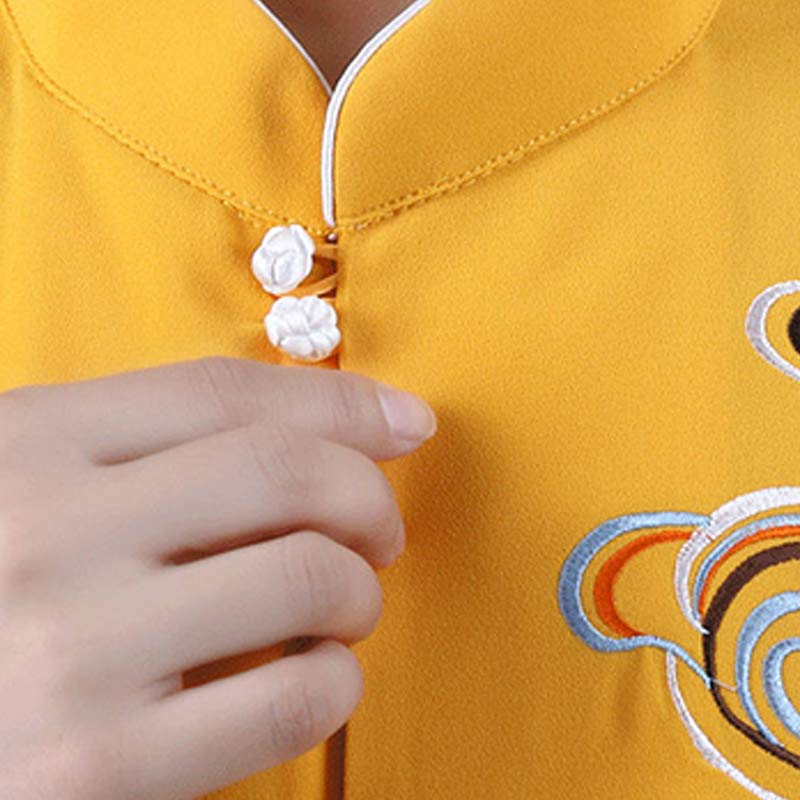 Buddha Stones Nuvole di buon auspicio Ricamo Meditazione Preghiera Spirituale Zen Tai Chi Qigong Pratica Set di abbigliamento unisex - Image 13