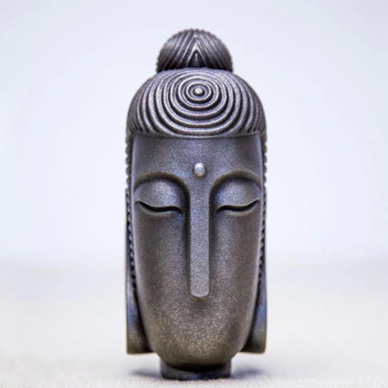 Buddha Stones Occhi Chiusi Buddha in Meditazione Statua in Resina Ruggine Polvere di Ferro Decorazione per la Casa - Image 14