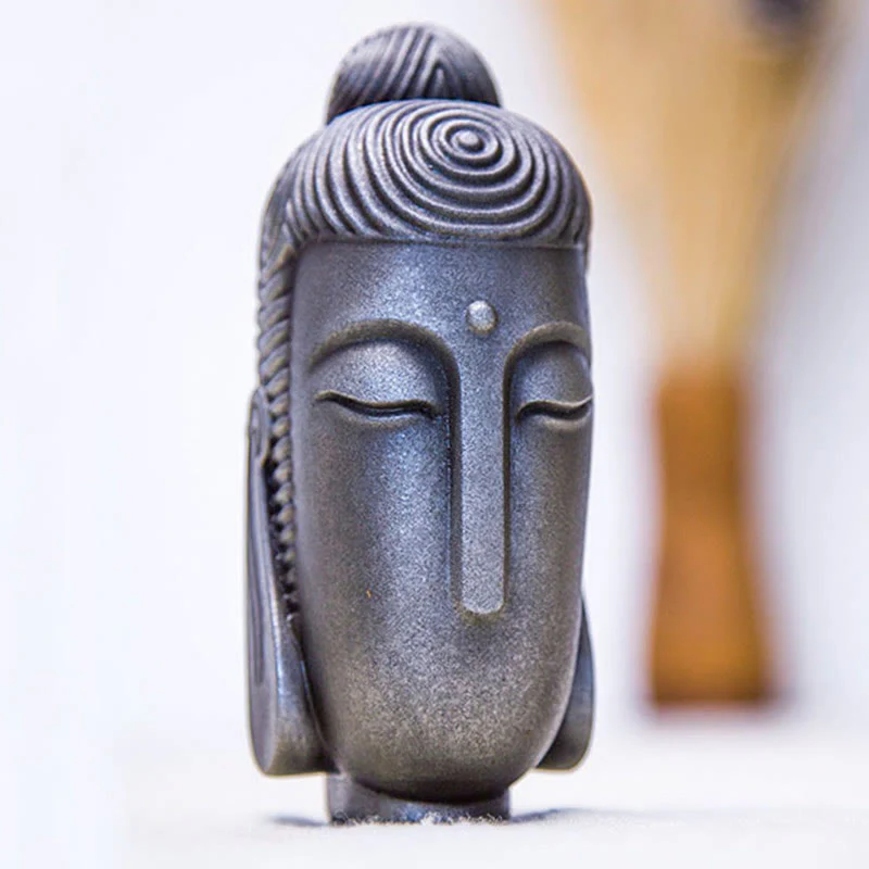 Buddha Stones Occhi Chiusi Buddha in Meditazione Statua in Resina Ruggine Polvere di Ferro Decorazione per la Casa - Image 21