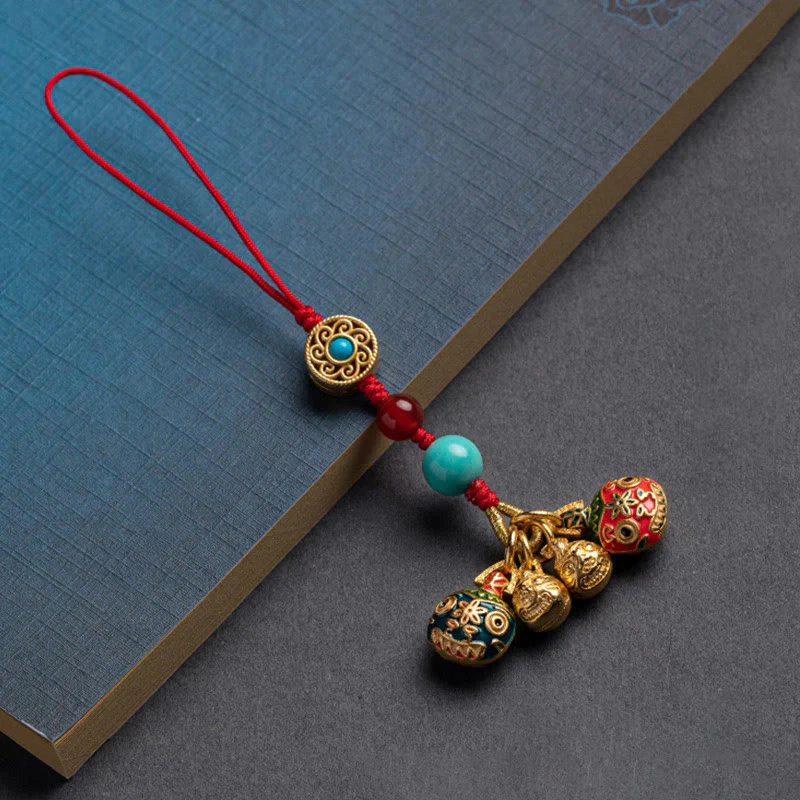 Buddha Stones Oro Ingoiare Bestia Famiglia Fortuna Portachiavi Auto Telefono Appeso Decorazione - Image 19