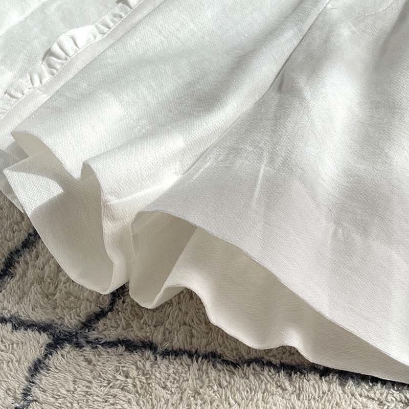 Buddha Stones Pantaloncini estivi da donna con coulisse, volant e vita elasticizzata, con tasche. - Image 23