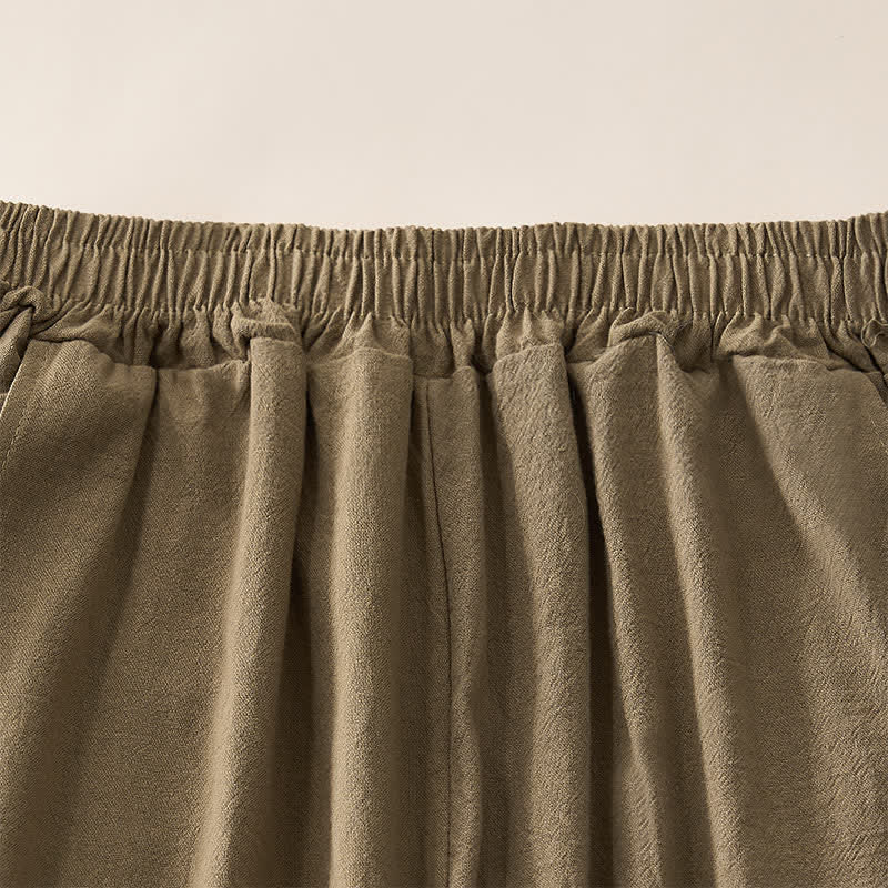 Buddha Stones Pantaloni capri da donna a vita alta, affusolati, con design retrò in pizzo e patchwork, con tasche, perfetti per l'estate. - Image 17