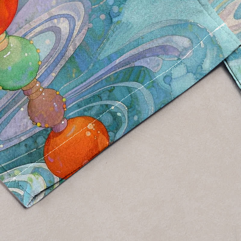 Buddha Stones Pantaloni da donna in cotone con coulisse in vita e motivo floreale, con tasche. - Image 2