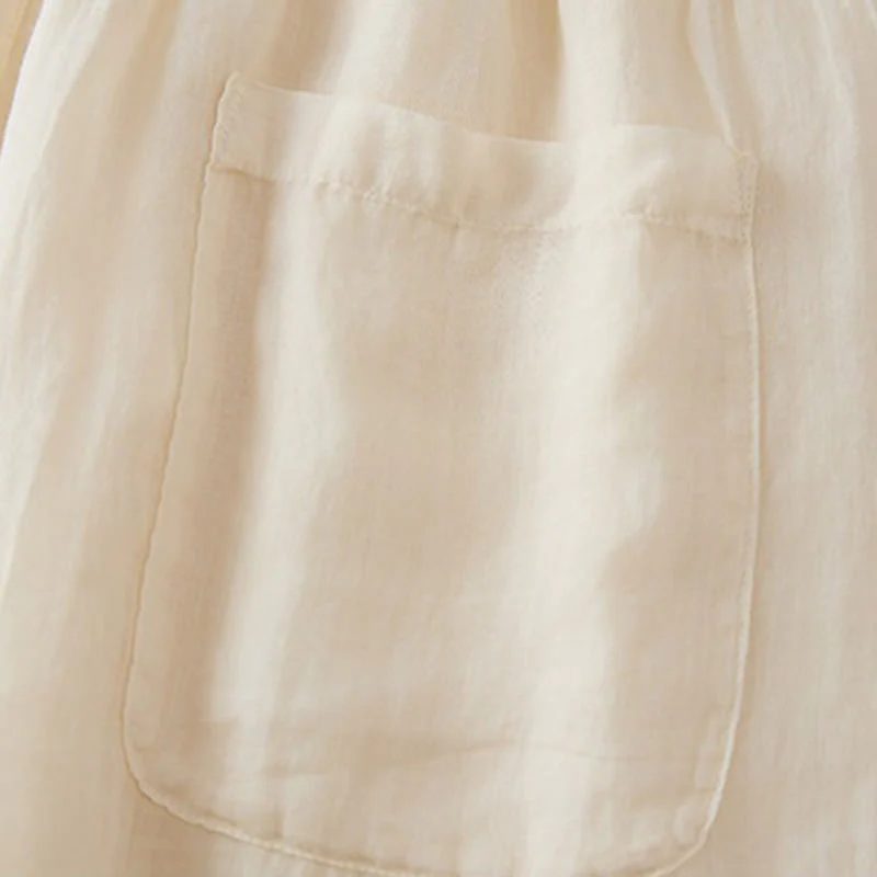 Buddha Stones Pantaloni larghi da donna in cotone con tasche e fodera casual, lunghezza 7-8 - Image 9