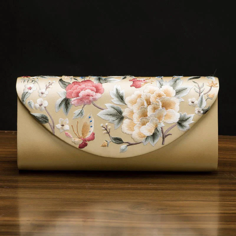 Buddha Stones Peonia Tulipano Su Ricamo Borsa da sposa Borsa a tracolla - Image 15