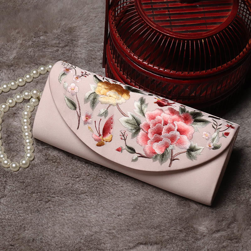 Buddha Stones Peonia Tulipano Su Ricamo Borsa da sposa Borsa a tracolla - Image 16