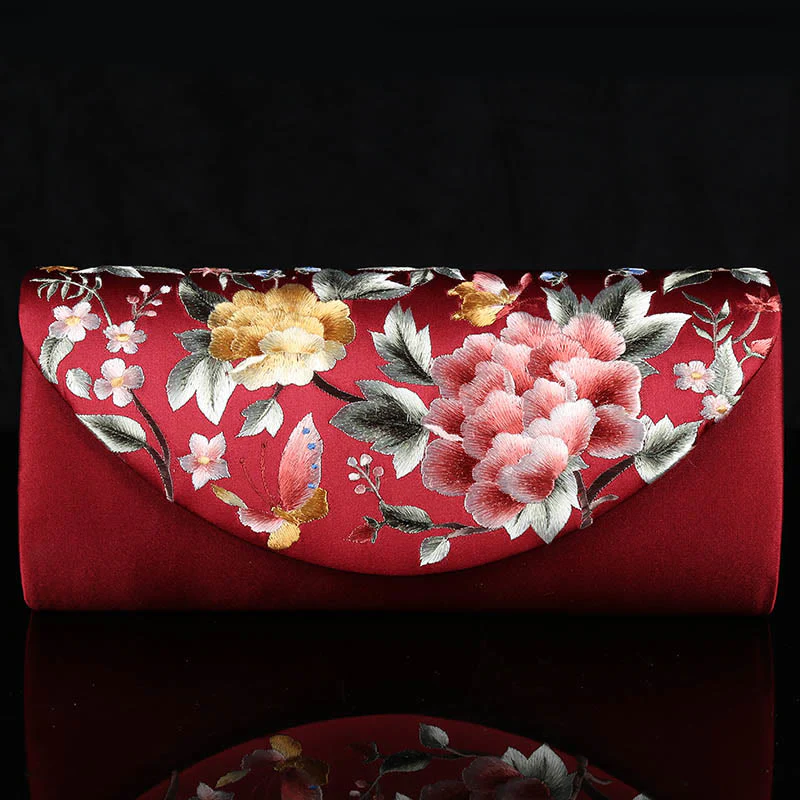 Buddha Stones Peonia Tulipano Su Ricamo Borsa da sposa Borsa a tracolla - Image 18