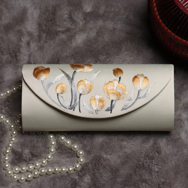 Buddha Stones Peonia Tulipano Su Ricamo Borsa da sposa Borsa a tracolla - Image 21