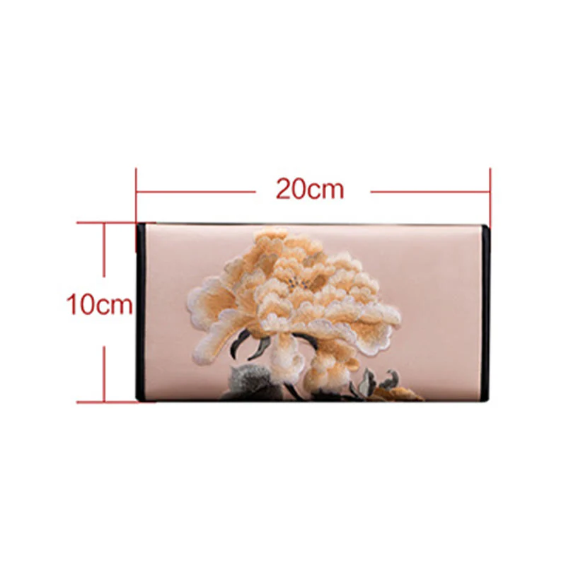 Buddha Stones Peony Flower Su Ricamo Viaggio Shopping Borsa Lunga Borsa a Mano - Image 11