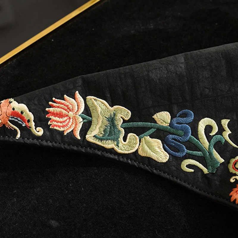 Buddha Stones Pesce Fiore Fenice Ricamo Xiangyunsha Borsa a tracolla in seta - Image 12
