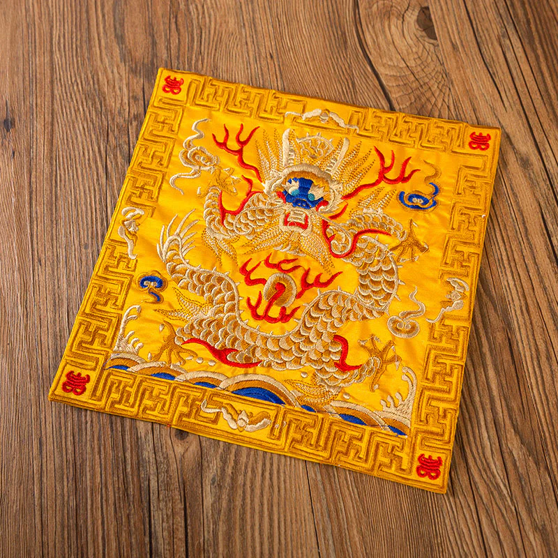 Buddha Stones Phoenix Dragon Kirin Ricamo Sottobicchiere per tazza da tè Sottobicchiere per tazza da tè Kung Fu - Image 26