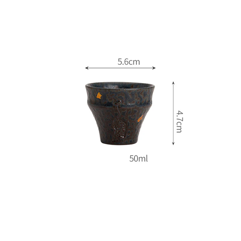 Buddha Stones Piccola tazza da tè in ceramica in stile vintage Tazza da tè Kung Fu 50 ml - Image 11
