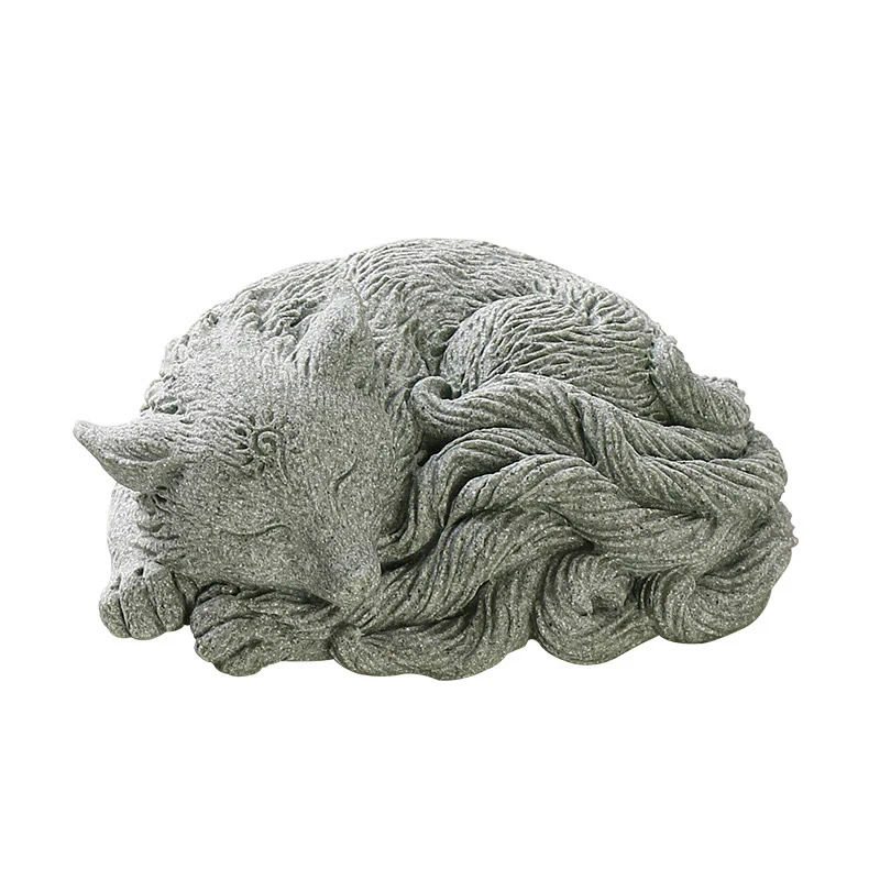 Buddha Stones Piccola volpe a nove code Protezione Casa Tè Animale domestico Figurina Decorazione - Image 13