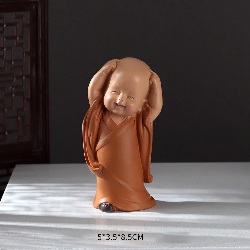 Buddha Stones Piccole Mini Meditazione Monaco Prega Serenità Resina Decorazione per la casa - Image 15
