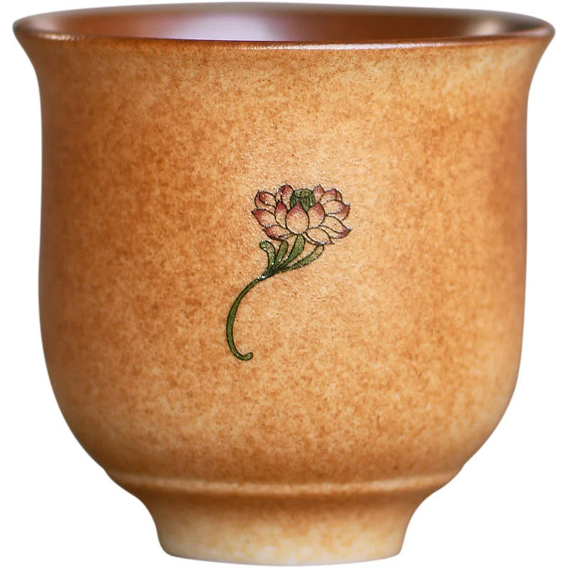 Buddha Stones Piccolo Dunhuang Affreschi Loto Tazza da tè in ceramica Tazza da tè Kung Fu 90ml - Image 11