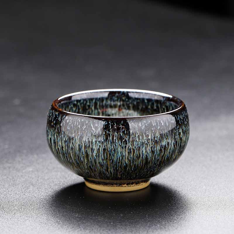 Buddha Stones Piccolo pesce Koi Forno Cambia Cinese Jianzhan Tazza da tè in ceramica Tazza da tè Kung Fu 60ml - Image 12