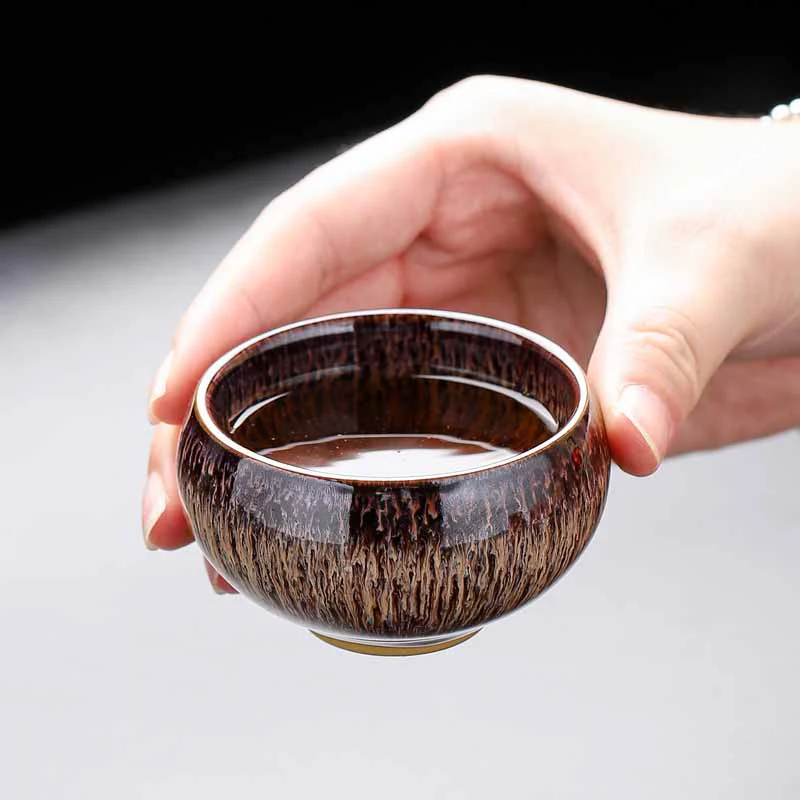 Buddha Stones Piccolo pesce Koi Forno Cambia Cinese Jianzhan Tazza da tè in ceramica Tazza da tè Kung Fu 60ml - Image 15