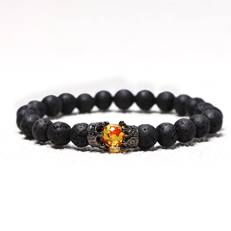 Buddha Stones Pietra naturale Corona del re e della regina Perline di energia curativa Bracciale di coppia - Image 8