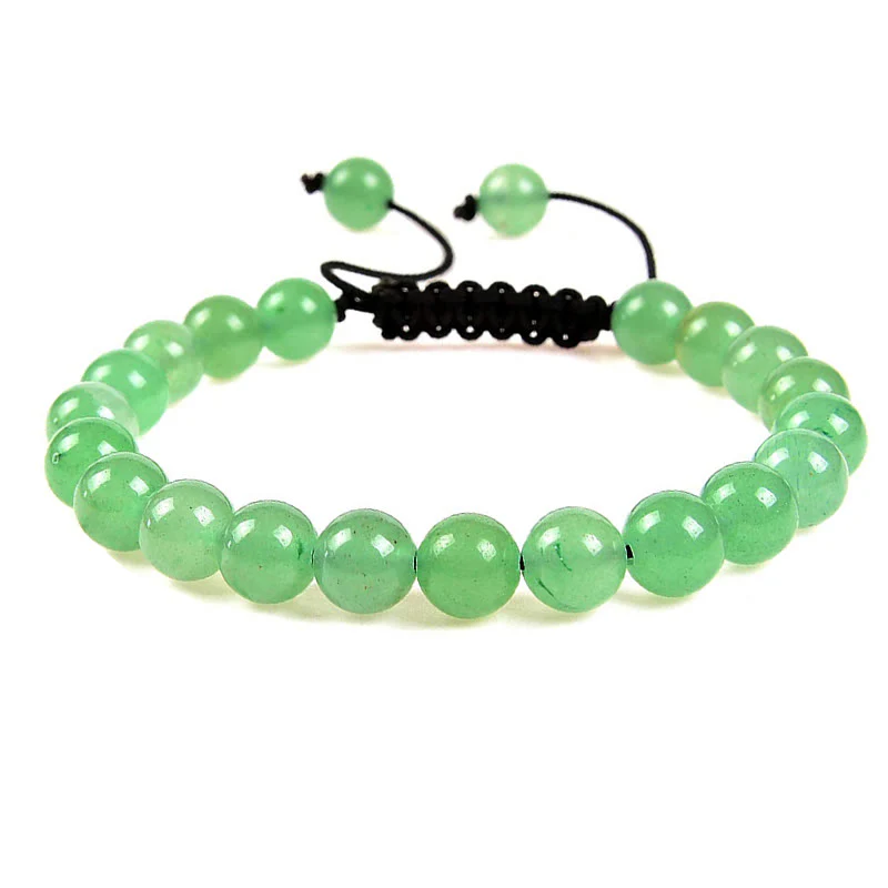 Buddha Stones Pietre di cristallo con potere curativo naturale Bracciale unisex regolabile in macramè - Image 10