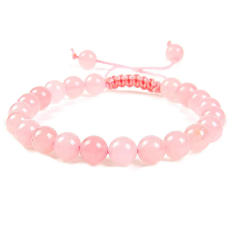 Buddha Stones Pietre di cristallo con potere curativo naturale Bracciale unisex regolabile in macramè - Image 14
