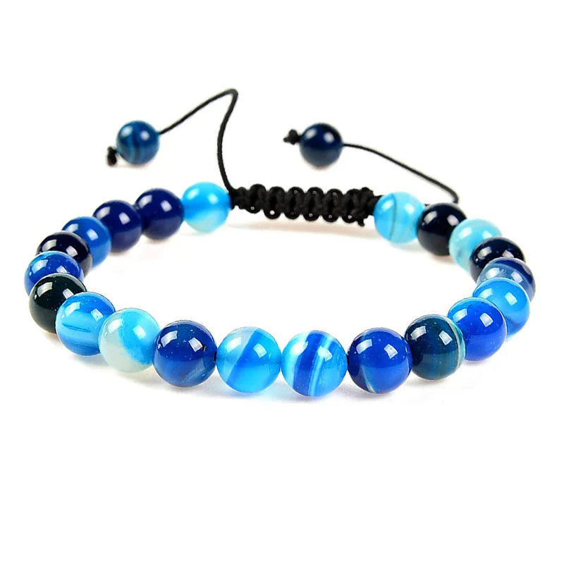 Buddha Stones Pietre di cristallo con potere curativo naturale Bracciale unisex regolabile in macramè - Image 4