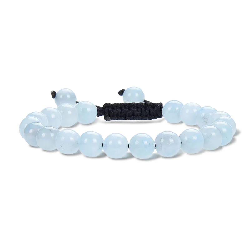 Buddha Stones Pietre di cristallo con potere curativo naturale Bracciale unisex regolabile in macramè - Image 8