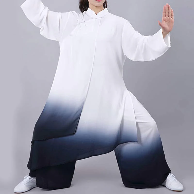 Buddha Stones Pittura sfumata Meditazione Preghiera Spirituale Zen Tai Chi Qigong Pratica Set di abbigliamento unisex - Image 3