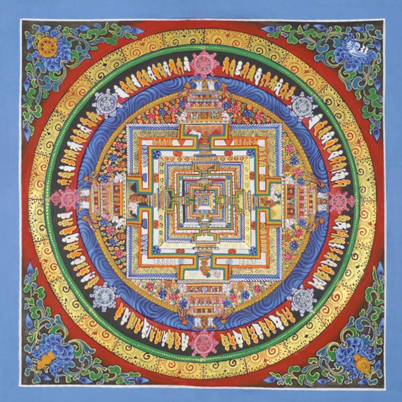 Buddha Stones Pittura Thangka tibetana, benedizione, decorazione fatta a mano - Image 10