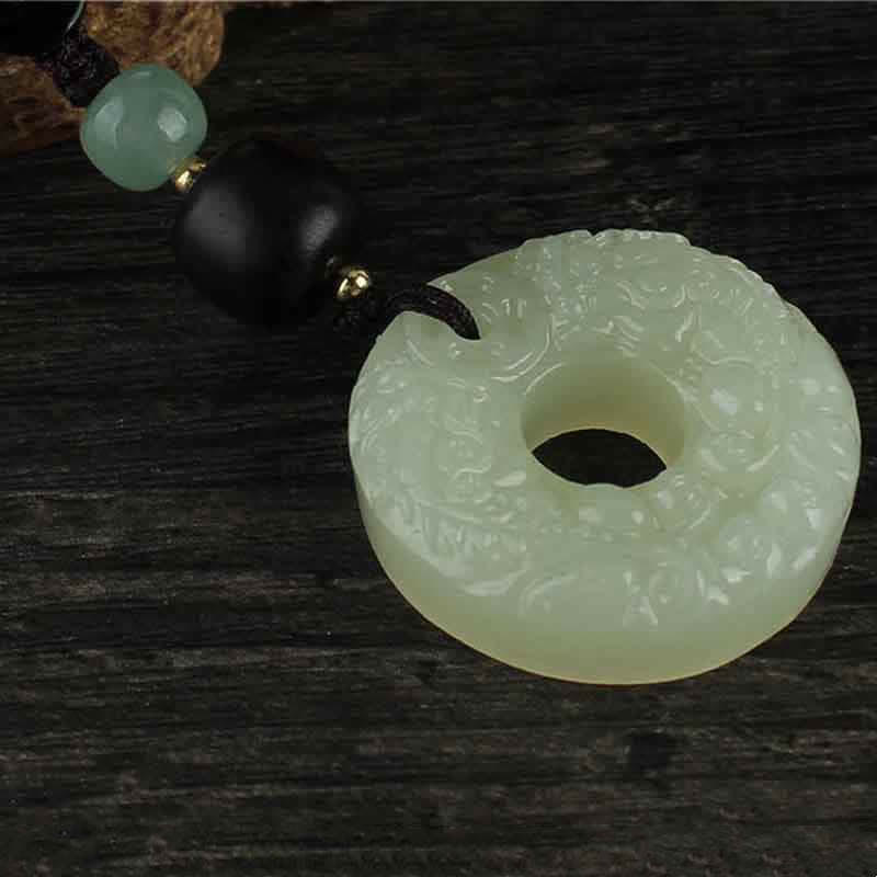 Buddha Stones PiXiu Jade Peace Buckle Abbondanza Ricchezza Portachiavi - Image 12