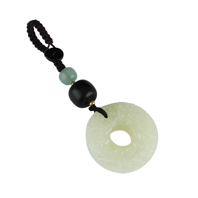 Buddha Stones PiXiu Jade Peace Buckle Abbondanza Ricchezza Portachiavi - Image 14