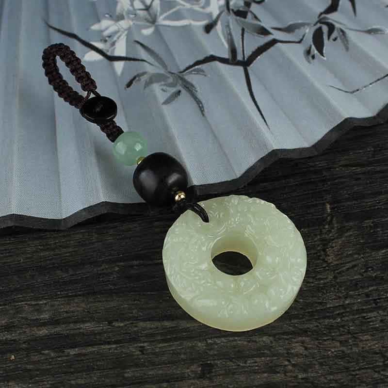 Buddha Stones PiXiu Jade Peace Buckle Abbondanza Ricchezza Portachiavi - Image 6